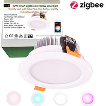 Carica l&#39;immagine nel visualizzatore di Gallery, 3A Smart Zigbee RGBW apparecchio da incasso per ALEXA controllo vocale e...