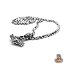 Carica l&#39;immagine nel visualizzatore di Gallery, BaviPower Mjolnir - Collana con ciondolo a forma di martello Thor, con... - Ilgrandebazar