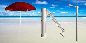 Ombrellone da Spiaggia Antivento ,resistente al vento con il suo sistema Blu