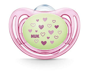 NUK Freestyle Night, ciuccio con effetto luminoso, in silicone, 18-36 mesi,...
