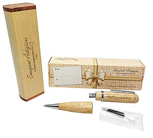 Penna Regalo Originale in Legno Multifunzione USB 32Gb, per: Laurea,...