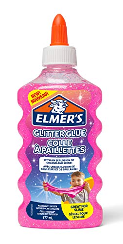 ELMER’S Colla Glitterata, Lavabile e Adatta ai Bambini, Ottima 177 ml, Rosa - Ilgrandebazar