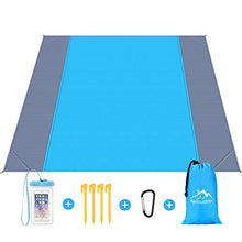 Carica l'immagine nel visualizzatore di Gallery, Awroutdoor Coperta da Spiaggia Anti Sabbia | Tappetino Picnic 210 * 200CM...
