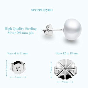 Secret & You - Orecchini da donna di perle d'acqua dolce coltivate bianche... - Ilgrandebazar