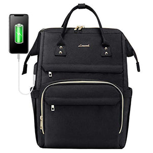 LOVEVOOK Zaino Donna per PC Portatili, Laptop Portatile 15,6, Nero