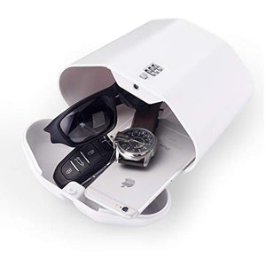 Lucchetto portatile da viaggio, cassaforte per interni ed esterni, per proteggere i tuoi oggetti di valore mini cassaforte (bianco)