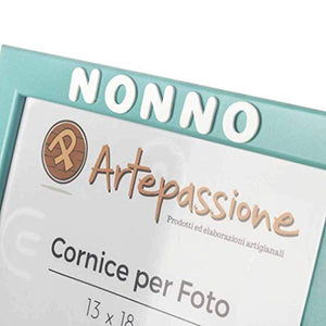 Cornici Celeste per foto in legno con la scritta Nonno TVB e decorata con...