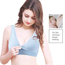 Carica l&#39;immagine nel visualizzatore di Gallery, HBselect Reggiseno Allattamento Senza Ferretto XL, Azzurro, Nero, Fleshcolor - Ilgrandebazar