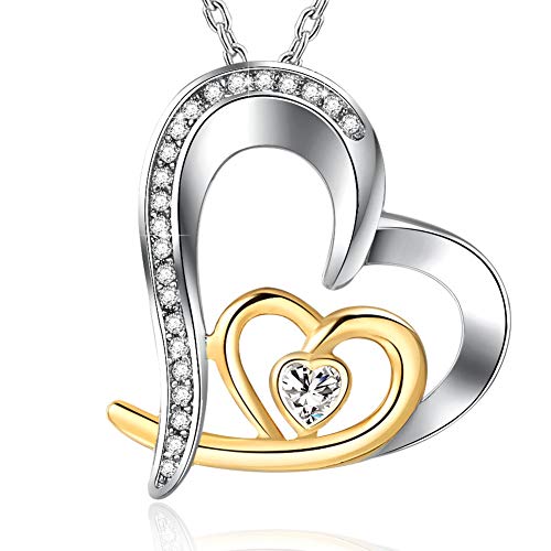 Tojean, orecchini a perno in argento Sterling 925, regalo Cuore A White - Ilgrandebazar
