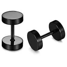 Carica l&#39;immagine nel visualizzatore di Gallery, aituo unisex forte 2pcs punk gotico di 5mm+8mm+10mm, 3 pairs in total, Nero