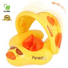Carica l&#39;immagine nel visualizzatore di Gallery, Peradix Salvagente Neonato, Anello di Nuoto per Bambino con Giallo