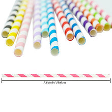 Carica l&#39;immagine nel visualizzatore di Gallery, Keriber 300 pezzi biodegradabili cannucce di carta potabile Stripe paglia... - Ilgrandebazar