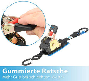 valonic cinghie di fissaggio automatico | con gancio | cricchetto | Nero
