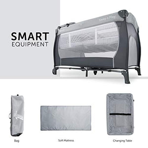 Hauck Sleep N Play Center Lettino da Viaggio, Incluso Secondo Piano per Stone