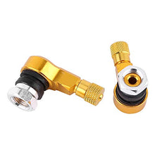 Carica l'immagine nel visualizzatore di Gallery, Gambo della Valvola del Pneumatico, 2 Pezzi 11.3mm Ruote in Alluminio Dorate