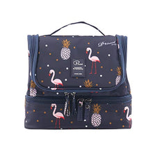 Carica l&#39;immagine nel visualizzatore di Gallery, Tuscall Beauty Case da Viaggio appendere Borsa Toilette - Blu Flamingo - Ilgrandebazar