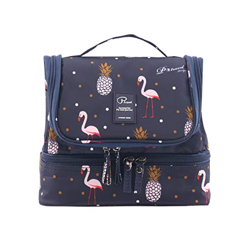 Tuscall Beauty Case da Viaggio appendere Borsa Toilette - Blu Flamingo - Ilgrandebazar