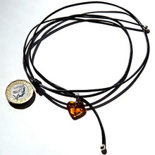 Carica l&#39;immagine nel visualizzatore di Gallery, Orecchini a cerchio in argento sterling 925 con collana girocollo di cuori...