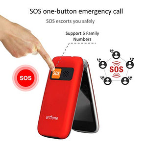 artfone Telefono Cellulare per Anziani con Tasti Grandi, Funzione MMS, SOS,... - Ilgrandebazar