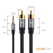 Carica l&#39;immagine nel visualizzatore di Gallery, Primewire - 10m Cavo Jack RCA a Y - Adattatore 3,5mm Stereo - Ilgrandebazar
