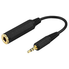 Carica l&#39;immagine nel visualizzatore di Gallery, Cavo adattatore audio mini jack stereo 3,5mm ( M ) ( PICCOLO ) Jack 6,3mm (...