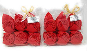 Tovaglioli Rosa in rosso, set da 12, pronti per Materna, Comunione, Nacita e... - Ilgrandebazar