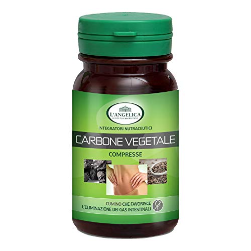 L'Angelica Carbone Vegetale, 75 compresse, Totale: 45 gr