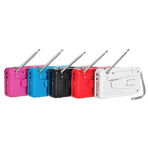 docooler Mini FM Radio Altoparlante Digitale Portatile da 3 W Rosso