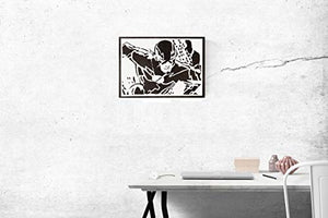 Poster The Flash Justice League Handmade Graffiti Street Art - Artwork