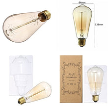 Carica l&#39;immagine nel visualizzatore di Gallery, KINGSO Lampadina Edison E27 con Incandescenza Vintage ST64 60W 220V 1 Pack - Ilgrandebazar