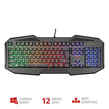 Carica l&#39;immagine nel visualizzatore di Gallery, Trust Gaming GXT 830-RW Avonn Tastiera da Gioco Illuminata, Nero [Layout