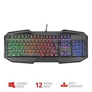 Trust Gaming GXT 830-RW Avonn Tastiera da Gioco Illuminata, Nero [Layout