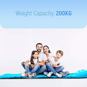 INTEY Materasso Autogonfiabile Campeggio con Cuscino, 190 * 58 cm, Blu Chiaro