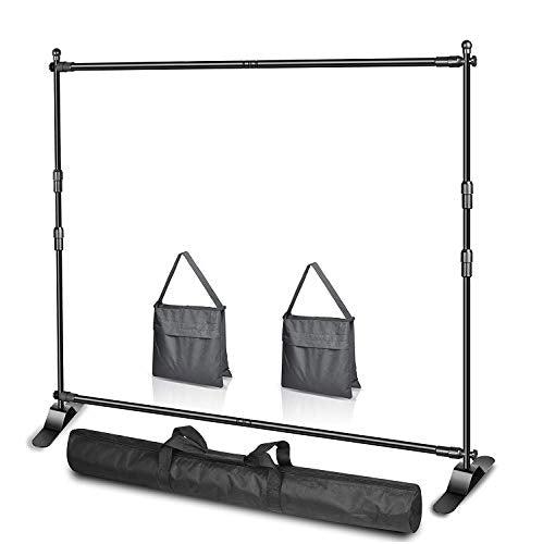 Emart - Supporto per sfondo fotografico, 3 x 2,4 m, regolabile, telescopico,...