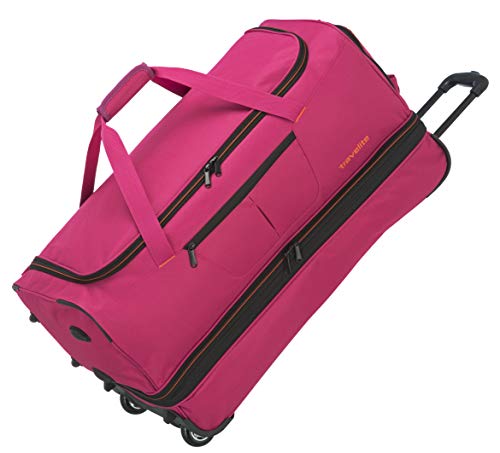 Travelite Basics Trolley Reisetasche auf Rollen 70cm, erweiterbar Rosa (Pink)