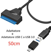 Carica l&#39;immagine nel visualizzatore di Gallery, GeekerChip Adattatore USB 3.0 a SATA,Type-c a USB-C,Convertitore USB3.0 50cm
