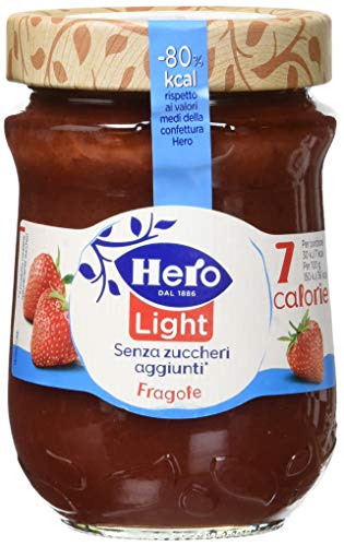 Hero Light Confettura Fragola senza zuccheri aggiunti - 1 Confezione da 8...