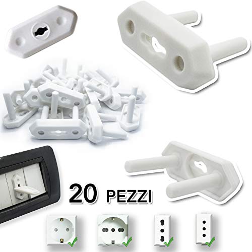 A&M Italia Copriprese per Bambini, 20 Copri Prese Elettriche in ABS...