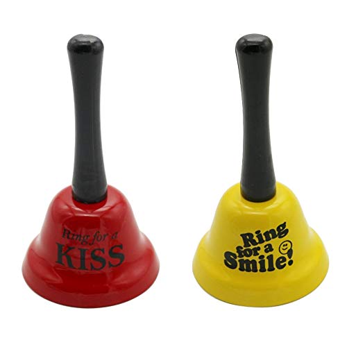 gotyou 2 Pezzi Campana a Mano in Metallo,Hand di Metallo... - Ilgrandebazar