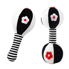Carica l&#39;immagine nel visualizzatore di Gallery, JoyLife Giochi Neonato 0 3 6 Mesi, Sonaglio Neonato Bianco e Nero, Alto Contrasto Sensoriale Neonati Giocattoli, Giocattoli Morbidi a Sonagli Regalo per 3 6 9 12 Mesi Ragazzi e Ragazze