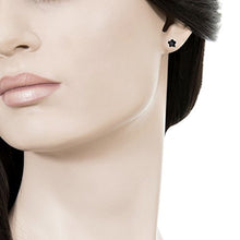 Carica l'immagine nel visualizzatore di Gallery, Donna-orecchini stelle EYS zirconi 6 mm 925 in argento Sterling con Jet