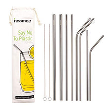 Carica l&#39;immagine nel visualizzatore di Gallery, HOOMEE Cannucce in Acciaio Inox Riutilizzabili (Set da 8), Formato Famiglia - Ilgrandebazar