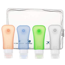 Carica l'immagine nel visualizzatore di Gallery, MoKo Bottiglie da Viaggio in Silicone, 4X 89ml Contenitori con Colorato A