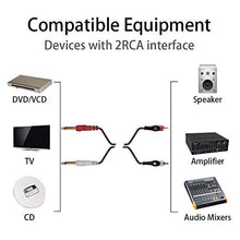 Carica l'immagine nel visualizzatore di Gallery, Duttek 5 ft/1.5 m 2 * 6.35 mm 1/Cavo Audio Jack da 10,2 cm Stereo Maschio...