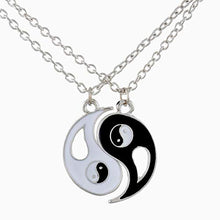 Carica l&#39;immagine nel visualizzatore di Gallery, yin yang collana,Ciondolo 2pc Collana Ciondolo Tai Chi Yin Yang White&amp;black - Ilgrandebazar