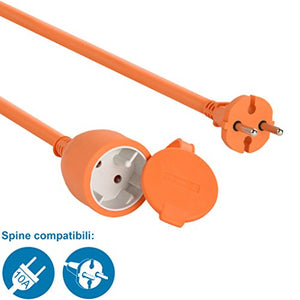Electraline 49235 Prolunga Giardino con Avvolgicavo Spina e Presa 40 m