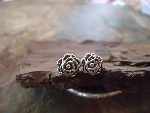 ♥ PICCOLO ARGENTO FIORE ♥ orecchini delicati in argento tibetano