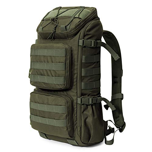 Zaino Tattico 35L In Tessuto Oxford 900D - Verde Militare, Per Escursionismo, Campeggio E Moto