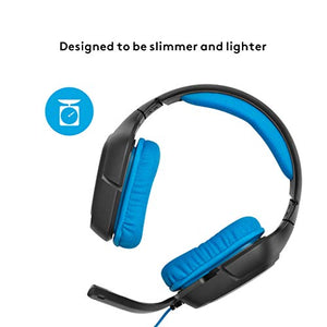 Logitech G430 Cuffie da Gioco con 7.1 Dolby Surround Sound, Nero/Blu