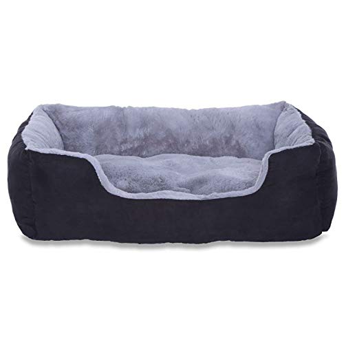 dibea DB00521, Letto per Cani, Divano 60 x 48 x 18 cm, M, Grigio/Nero - Ilgrandebazar